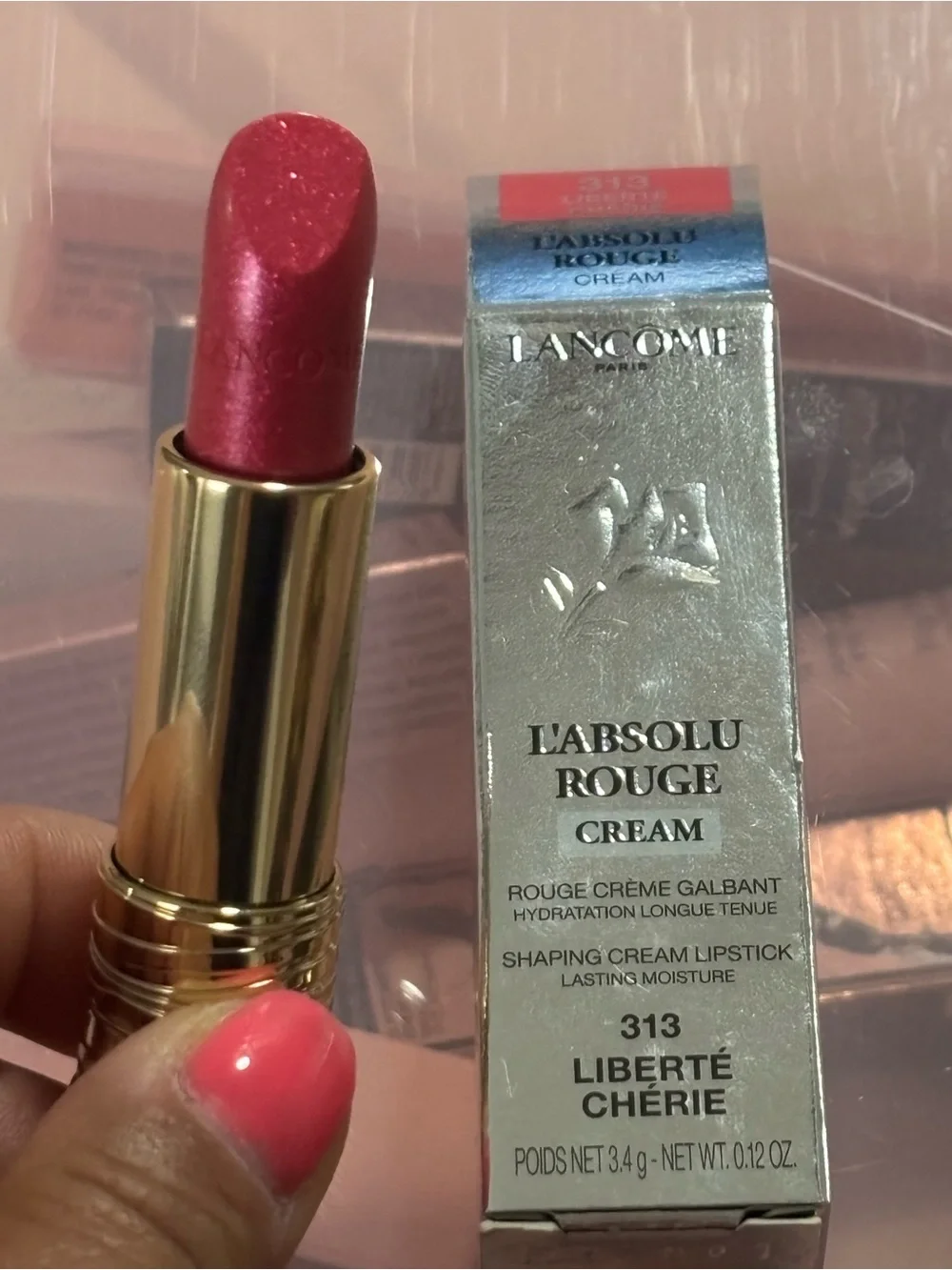 Lancôme L’Absolu Rouge Cream Lipstick #313 Liberté Chérie – NEW IN BOX